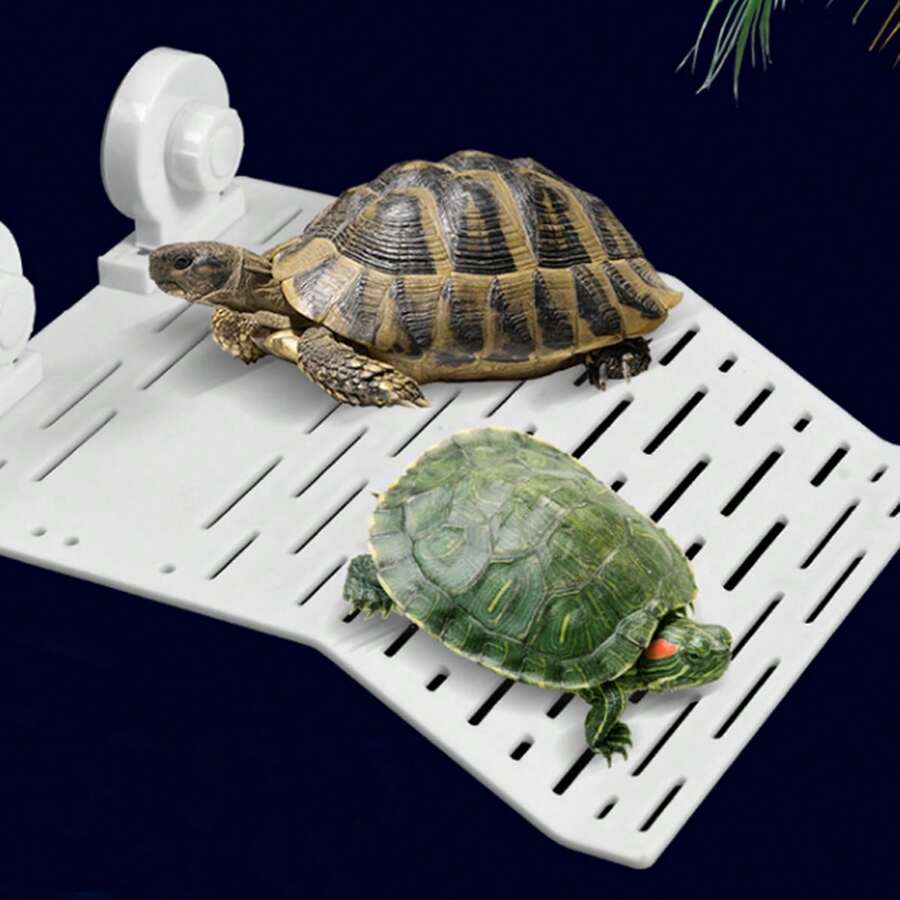 1PC Sunbathing Platform Climbing Platform High Water Level Fish Tank Landscaping Turtle Tank Sunbathing Platform Climbing Pet Amphibious Platform With Feed Trough - Pet Climbing Platform (small) - View 1