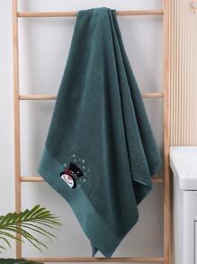 QIBHI 3件套圣诞刺绣雪人帽，1条毛巾/浴巾，圣诞礼物，情侣浴巾/浴巾（派对适用），圣诞装饰浴巾（美容院、酒店、运动、家居用品），毛巾，护肤浴巾 - 墨綠色 - 查看 8