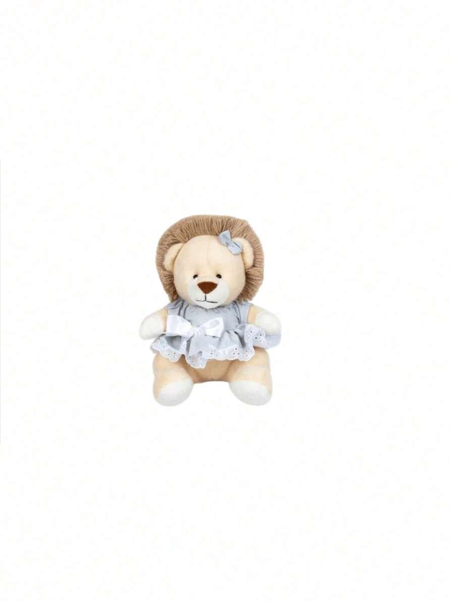 Lion Teddy Bear For Girls' Bedroom 22 Cm - Ideal For Niches And Decorations - Xám - Xem 1