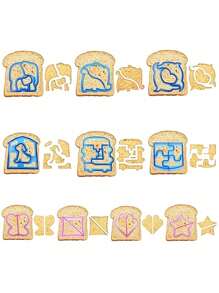 1pc Sandwich Cutter, DIY Sandwich Maker, Cute Animal Pattern Sandwich Bread Pancake Maker Cookie Shapes Molds - Multicolor - View 2