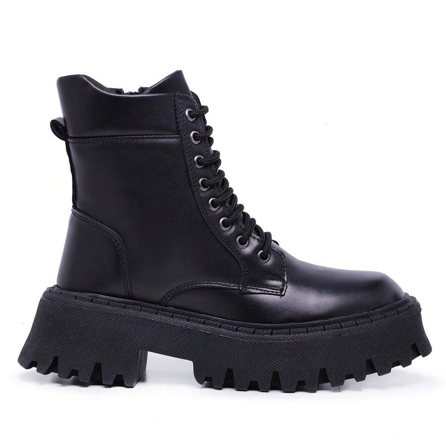 Blogger Tractor Boot Mid-Calf - 黑色 - 查看 1