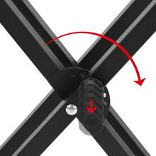 Keyboardständer Doppelstrebig Keyboard Ständer verstellbar 61 cm bis 98 cm Klappbar Zerlegbar Stabil mit Sicherungslaschen