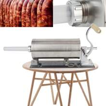Manuell Wurstfüllmaschine Wurstfüller Edelstahl Wurstpresse Wurstspritze Satz 3L - Silber - Übersicht 1