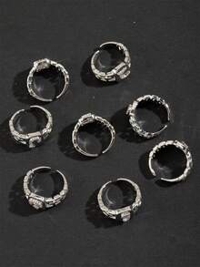 1pc Women's Minimalist Arabic Initial Open Ring (Only Arabic Letters) - Gold - View 6