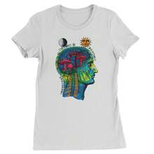 Psyche-Delic Cosmic Mushroom Head Womens T-Shirt - 白色 - 查看 1