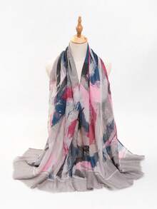 1 Miếng Của phụ nữ Bali Sợi Nhiều màu Đúng mốt Giải trí Gầy Kem chống nắng & Trang trí Mềm mại Khăn choàng khăn Đối với Mặc hàng ngày , Du lịch , - Xám - Xem 2