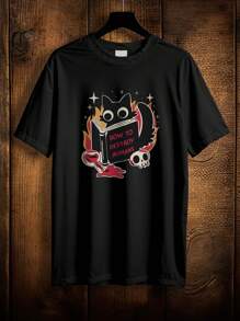 T-Shirt Shirt Meme Cat Kitten Cute Cat Ref 2064 VEST NERD - màu đen - Xem 1
