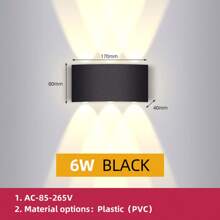 CANMEIJIA LED 壁灯，户外防水花园照明，高流明 3000/4000/6500K 壁灯，铝/塑料防水 IP65，85V-265V 适用于户外阳台/楼梯/街道/室内/花园/客厅/浴室/厨房/卧室/走廊 - 望遠鏡壁燈 - 查看 16