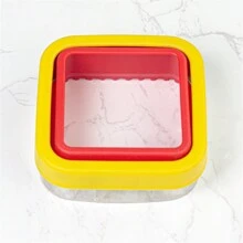 1 件装三明治切刀和封口机，不锈钢和塑料饼干切刀，方形蛋糕刀，非常适合午餐盒装饰、烘焙工具、厨房小工具、烹饪配件 - 彩色 - 查看 13