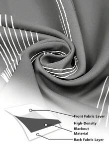 卧室遮光窗帘，减光隔热纯色索环遮光窗帘/窗帘布/客厅/育儿室/儿童房窗帘，1 片 - 深灰色 - 查看 5