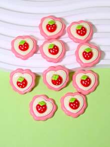 10/20/30/50 片随机混合逼真树脂闪亮透明蛋糕片 - 适用于 DIY 手机壳、发夹、珠宝制作、镂空木屐装饰等 - 可与奶油胶一起使用进行工艺创作，非常适合万圣节、圣诞节礼物 - 模擬款 - 查看 17