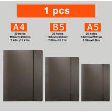 1 套 - A4/B5/A5 活页夹笔记本可再填充空白/线/网格/康奈尔可用可更换金属环计划器螺旋笔记本办公室夹活页夹日记本适用于大学学校用品文具 26 孔返校圣诞新年礼物