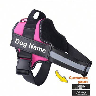 Personalized Dog Harness NO PULL Reflective Breathable Pet Harness Vest For Small Large Dog Outdoor Walk Training Accessories Ornamental Stylish,Contracted,Colorful,Fashion Unique,Customized,Custom Christmas Decor,Treasure Finds,Home Goods Ideal Gifts For Him Her,Family,Friends,Pet Lovers,Pet For Anniversaries,For Birthdays,For Christmas,For Housewarming,For Fall/Autumn/Winter,Customized Pet Collars, Leashes & Harnesses,Street Casual Chic,Christmas Gift Supplies