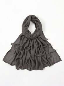 1 Khăn trùm đầu bằng vải viscose trơn màu cỡ nhỏ dành cho nữ, khăn trùm đầu mềm mại viền rộng dành cho người Hồi giáo, khăn choàng che mặt đa năng chống nắng, khăn trùm đầu Hijab, thích hợp để mặc hàng ngày cho trang phục - Khăn trùm đầu rộng vành nhỏ - Xem 14