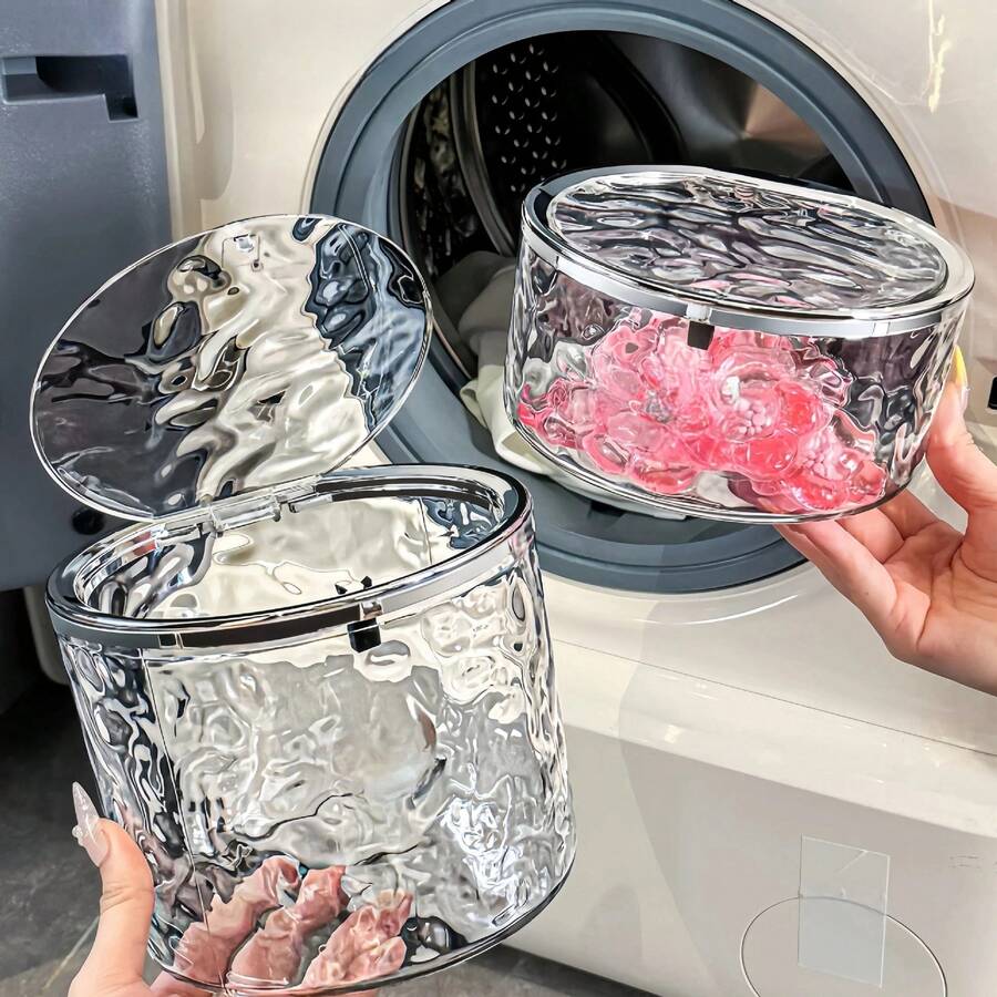 Bathroom Storage Box With Lid, Laundry Detergent Storage Bucket