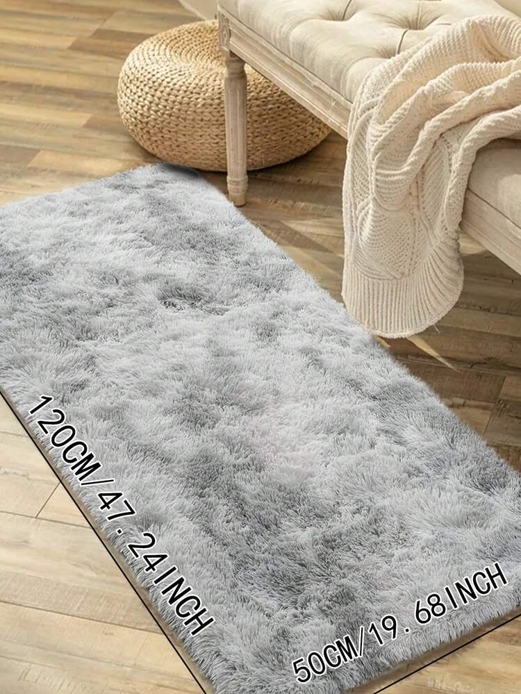 Tie Dye Fuzzy Rug ,Room Decor - Light Grey - View 4