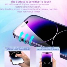 兼容 iPhone 16/15/14/13/12 Pro Max Plus 系列手机壳，防窥屏幕磁性二合一手机壳，全手机覆盖手机壳，适合万圣节、圣诞节、生日、新年礼物、送给朋友的礼物 - 紫色 - 查看 5