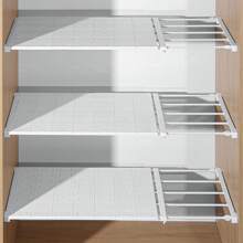 1 pezzo ripartitore di armadietti, ripiano di archiviazione del ripiano dellarmadio con design espandibile a parete regolabile, colore casuale - perfetto per organizzare armadietti e credenze, camera da letto universitaria