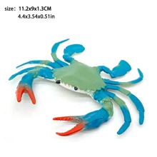 10 种款式可选，大型逼真海洋动物模型，手绘实心 PVC 材料，包括龙虾、螃蟹、海马、海星、鳐鱼、章鱼、锯鳐、黄貂鱼、锤头鲨、马蹄蟹、蛋糕装饰品、收藏模型、栩栩如生的动物玩具、儿童学习玩具、圣诞节/生日派对礼物、鲨鱼派对装饰品、塑料鲨鱼、海洋玩具 - 彩色 - 查看 20