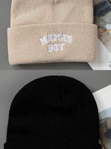 1 件装针织新生儿婴儿帽子冬季春季儿童无檐便帽男童婴幼儿配饰儿童帽子弹力 - 1PC - 查看 6