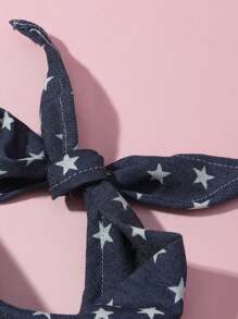 1pc Pet Bandana, Star Printed Dog Bib Scarf, 65cm/25.59in