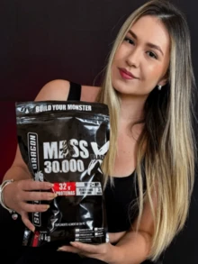 Kit 2x Hypercaloric Mass 30,000 X Black, Snake Dragon, Refill 1.4 Kg Each - Increase Muscle Mass Efficiently And Healthily, Providing A Perfect Combination Of Calories, Proteins And Essential Nutrients - Sinh tố chuối - Xem 7