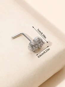 1pc Rhinestone Dollar Sign Nose Stud For Women Daily Wear - Multicolor - View 3