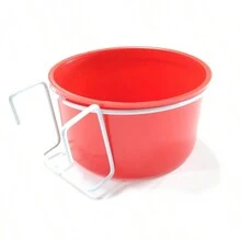 Caneca Plástica Comedouro Pássaros Suporte Arame 500 Ml