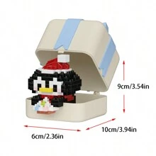圣诞装饰 1pc 拼接圣诞积木 圣诞老人 圣诞星星 圣诞苹果 圣诞驯鹿 圣诞雪人 圣诞企鹅 创意拼装积木玩具模型 家居办公室桌面摆件 圣诞节情人节母亲节生日礼物 增强动手能力 缓解压力