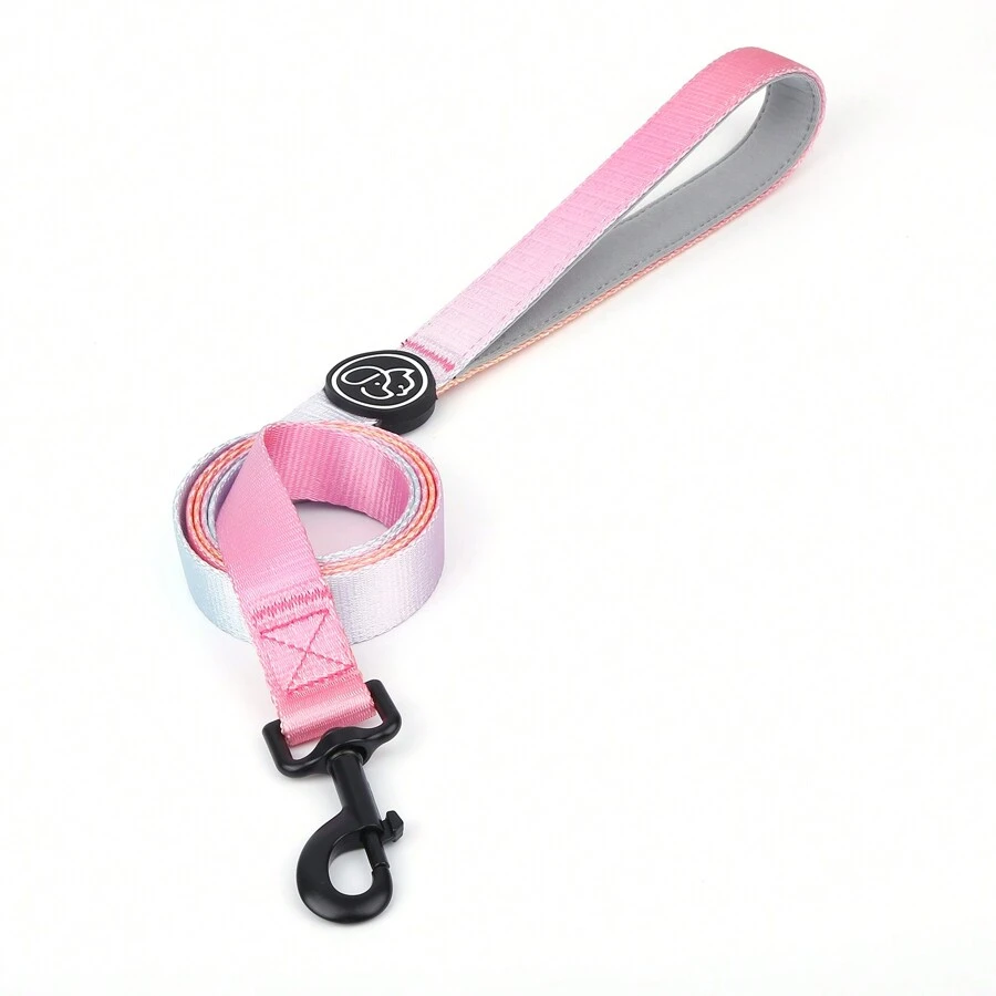 1Pc Gradient Pink Dog Leash Long 1.5M Comfortable Lovely Pet Leash With Soft Padded Handle For Small Medium And Large Dogs - Purple - View 1