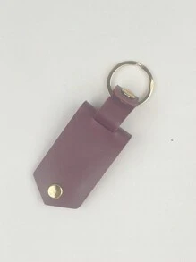 Personalized PU Leather Photo Keychain Blank Sublimation DIY Family Gift Keyring Halloween - Gold - View 12