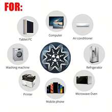 Universal Radiation Stickers Mobile Phone Anti-Radiation Metal Sticker Shield Shaped EMF Protection EMR Blocker For PC Laptop - Grey - View 2