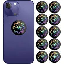 Universal Radiation Stickers Mobile Phone Anti-Radiation Metal Sticker Shield Shaped EMF Protection EMR Blocker For PC Laptop - Grey - View 1