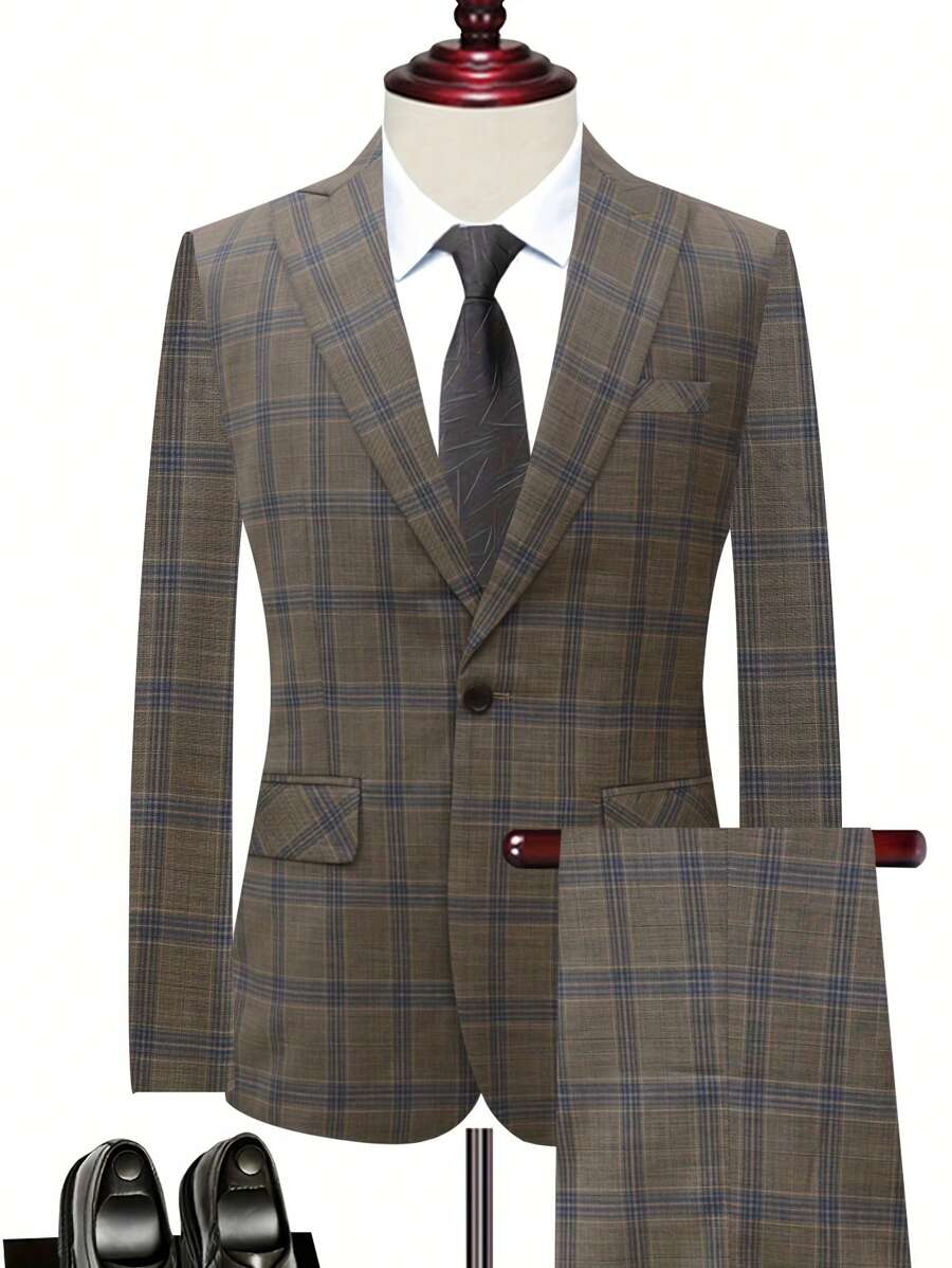 I FineLong 男士简约商务休闲夹克-未开封