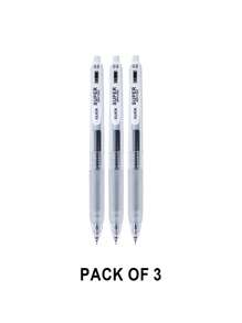 12pcs Black Retractable Ballpoint Pen Set, High-Quality Transparent Pen With CS Tip, Quick-Drying, Large Capacity, 0.5mm Suitable For Middle School Students, Office, Smooth Writing