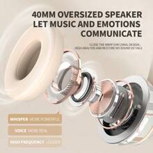 全新升级无线耳机，智能降噪，立体环绕音效，超长续航，炫目灯光，酷炫潮流外观级别必备。适用于苹果 iPhone、iPad、笔记本电脑，适合家人、朋友、儿童、万圣节、秋季的礼物 - 藍色 - 查看 4