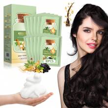 20 Bolsas Tinte De Cabello De Burbujas De Plantas Naturales - Marrón oscuro - Ver 1