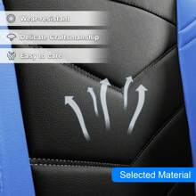 Universal Car Seat Covers For 5-Seat Vehicles Full Coverage Seat Cushion Front&Rear Seat Protector,Fit For Most Sedan SUV Truck Or Nissans Altima Leaf VW Golf Acura And More - 藍色 - 查看 4