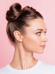 6 Stücke kleine Donut Haarbun Maker für Mädchen, Ballett Bun Maker für Mädchen, Socken Bun Haar Maker, Haar Donut Bun Maker, einfacher Bun Haar Bun Maker, (6 Stücke braun 2 Inch Größe)