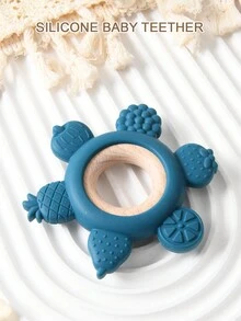 婴儿硅胶水果牙胶、咀嚼棒出牙玩具、抓握训练，适合婴儿男孩和女孩 - 彩色 - 查看 10