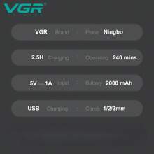 VGR 专业理发器，可充电式理发器，9000 转/分钟高速，男士电动私处毛发修剪器，体毛修剪器，私密部位、腹股沟和毛发修剪器，男女通用，终极男士体毛剃须刀，私密部位修剪器，快速充电，超长待机 V-906 - 彩色 - 查看 9