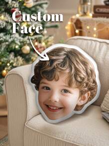 1pc Custom Photo Pillow For Kids, Custom Face Pillow, Custom Gift, Personalized 3D Pillow, Personalized Gift, Head Cushion, Body-Shape Pillow, Pet Picture Can Be Used, Gift For 3 Years Old And Above, Funny Gift, Cute Gift, Lovely Gift, Bedroom Decor Baby Shower Family Decorations Gifts Winter Eve Gifts Back To School Winter Gift Ideas Boy Girl Valentine's Day, Multi-Functional, Ornamental, Custom, Personalized, Unique, Customized, Baby Gifts, Ideal Gifts For Him, Ideal Gifts For Her, Son, Daughter - Only the Head - View 2