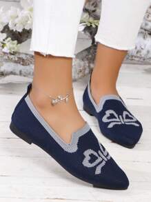 New Arrival Women Fashion Canvas Casual Slip-On Shoes, Comfortable Breathable Soft Sole Loafers, EU Size 20-24