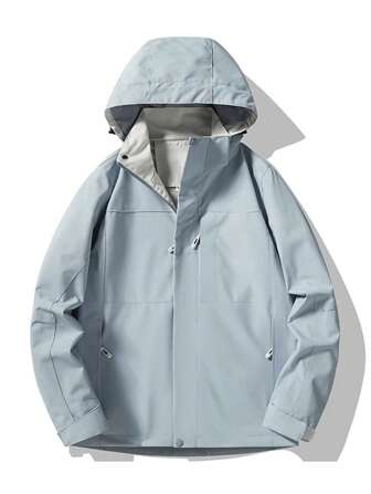 新款秋冬软壳女式风衣夹克，防水连帽户外徒步外套