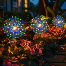 1PC Dandelion Gardening Landscape Outdoor Waterproof Fireworks Light Wedding Decoration Holiday Lawn Light 8 Lighting Modes Household Color, Warm White, White, 60/150/200/240LEDs Multiple Models Available