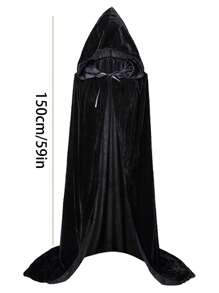 1pc Velvet Cloak Female Witch Wizard Cloak Adult Golden Velvet Cloak,Halloween Costumes, Holiday Costumes,Christmas