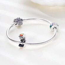 1 Pc Silver Plated Clip Charms Collection Vintage Exquisite Good Details Dragonfly Star Blue Eye Clip Bead Charm Suitable For Bangle Bracelet Necklace Beads For Diy Jewelry Makingwomen Jewelry Gift For Girl