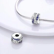 1 Pc Silver Plated Clip Charms Collection Vintage Exquisite Good Details Dragonfly Star Blue Eye Clip Bead Charm Suitable For Bangle Bracelet Necklace Beads For Diy Jewelry Makingwomen Jewelry Gift For Girl