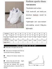 男士厚底运动鞋，拼色系带设计，厚底，防滑，圆头，男学生休闲运动鞋 - 白色 - 查看 7