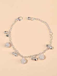 1pc Bohemian Style Handmade Alloy Bell & Bead Charm Bracelet - Silver - View 14